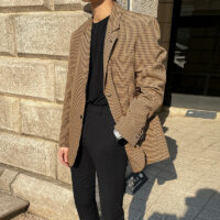 Mrcyc Spring New Korean Youth Plaid Blazer Trend Handsome Casual Suit Men'S Coat