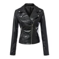 Leather coats Motorcycle Jacket Black Outerwear leather PU Jacket