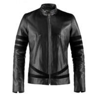 X MEN Wolverine Black Leather Jacket